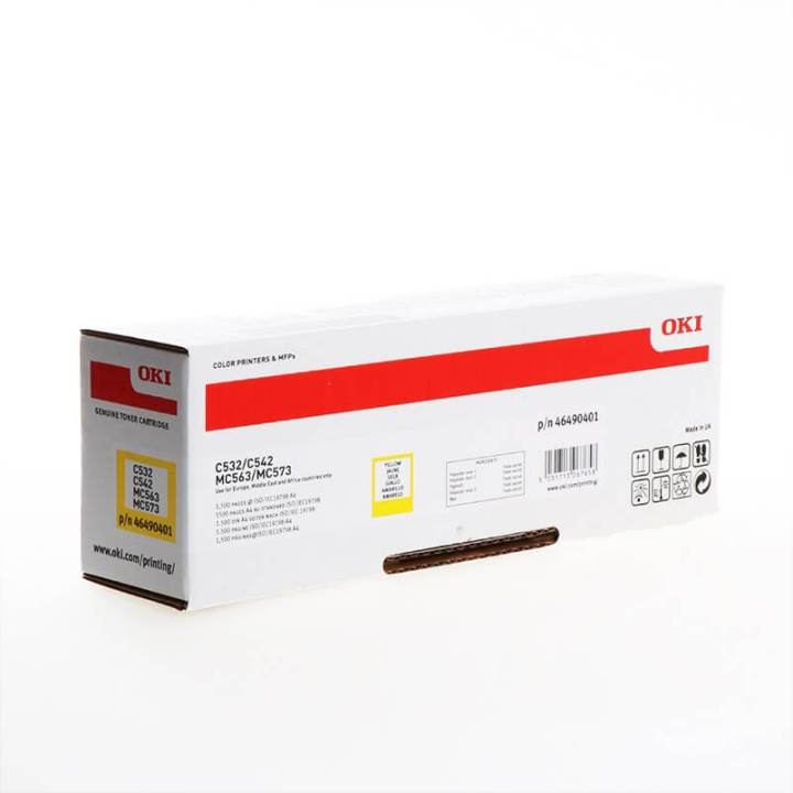 OKI Toner 46490401 Gul in the group COMPUTERS & PERIPHERALS / Printers & Accessories / Ink & Toner / Toner / OKI at TP E-commerce Nordic AB (C32191)