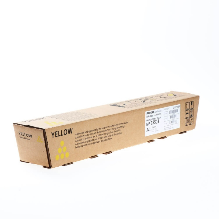 Ricoh Toner 841929 MP C2503 Yellow in the group COMPUTERS & PERIPHERALS / Printers & Accessories / Ink & Toner / Toner / Others at TP E-commerce Nordic AB (C32215)