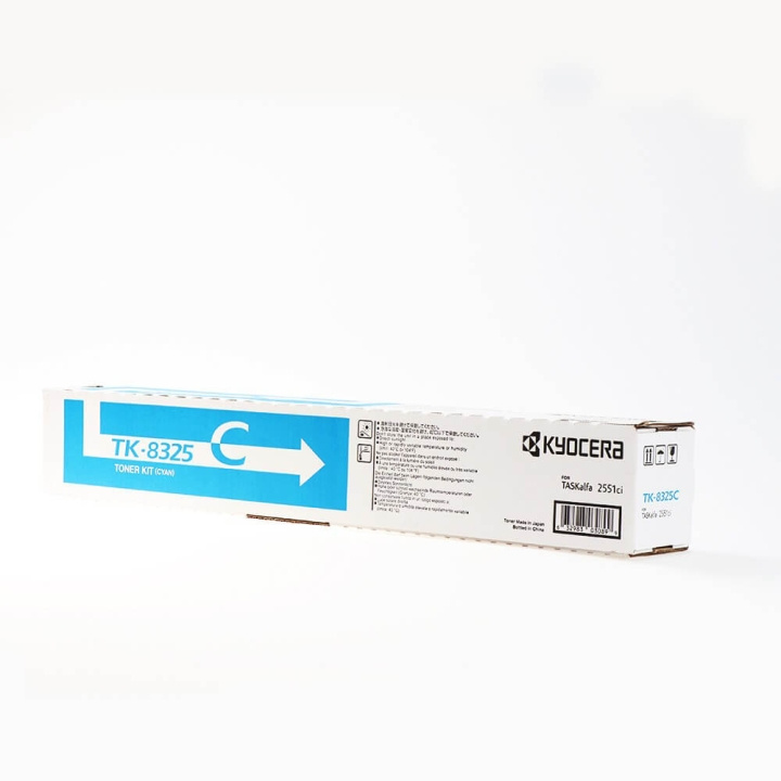 Kyocera Toner 1T02NPCNL0 TK-8325 Cyan in the group COMPUTERS & PERIPHERALS / Printers & Accessories / Ink & Toner / Toner / Kyocera at TP E-commerce Nordic AB (C32236)