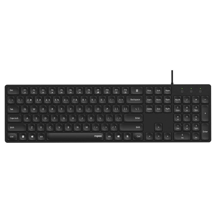 Rapoo Keyboard NK8020 Wired USB Black in the group COMPUTERS & PERIPHERALS / Mice & Keyboards / Keyboards / Corded at TP E-commerce Nordic AB (C32260)
