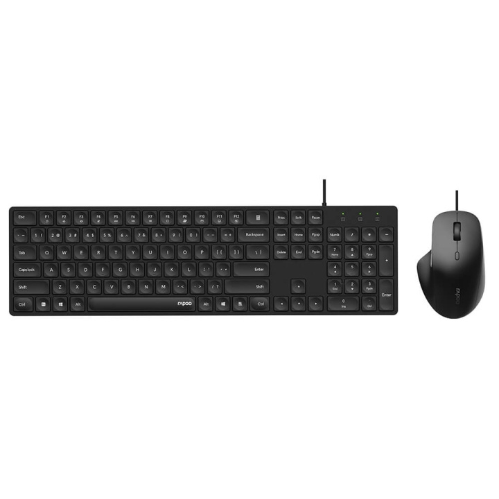 Rapoo Keyboard/Mouse Set NX8020 Wired Black in the group COMPUTERS & PERIPHERALS / Mice & Keyboards / Keyboards / Corded at TP E-commerce Nordic AB (C32261)