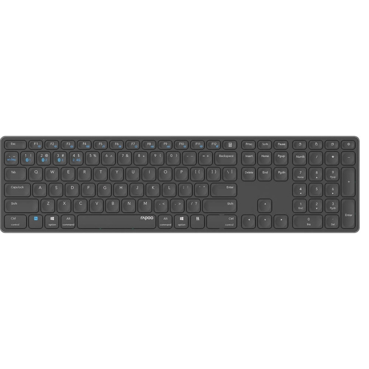 Rapoo Keyboard E9800M Multi-Mode Wireless Dark Grey in the group COMPUTERS & PERIPHERALS / Mice & Keyboards / Keyboards / Wireless at TP E-commerce Nordic AB (C32264)