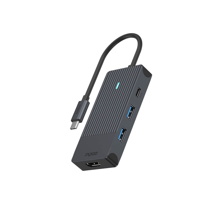 Rapoo USB-C Multiport UCM-2001 4-in-1 USB-C Adapter in the group COMPUTERS & PERIPHERALS / Computer accessories / USB-Hubs at TP E-commerce Nordic AB (C32272)