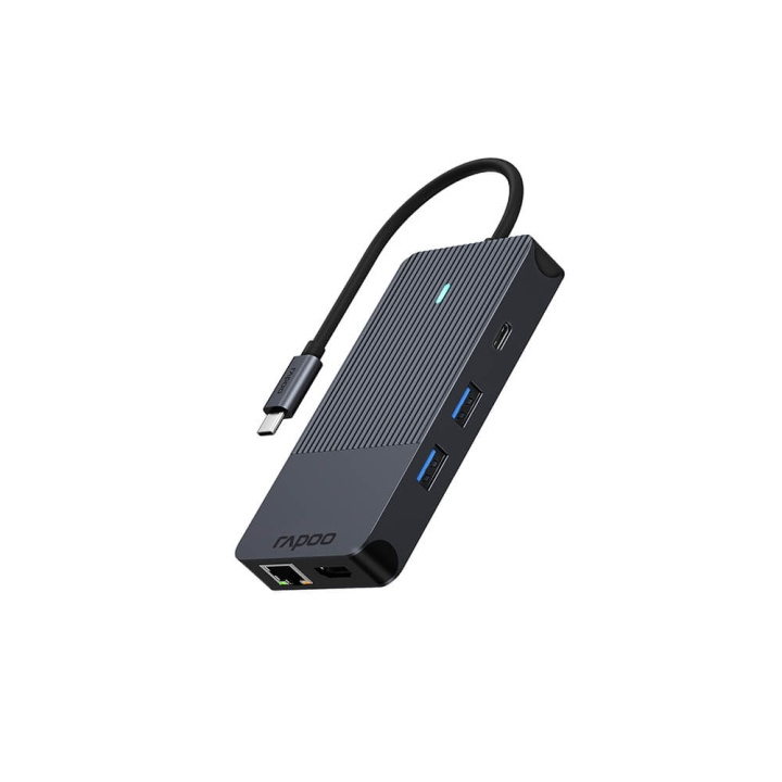 Rapoo Multiport USB-C UCM-2005 10-i-1 USB-C-Adapter in the group COMPUTERS & PERIPHERALS / Computer accessories / USB-Hubs at TP E-commerce Nordic AB (C32275)