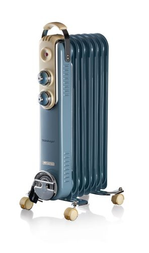 Ariete Vintage oilradiator 1500w 7 fins, Blue in the group HOME, HOUSEHOLD & GARDEN / Fans & Climate products / Radiators at TP E-commerce Nordic AB (C32433)