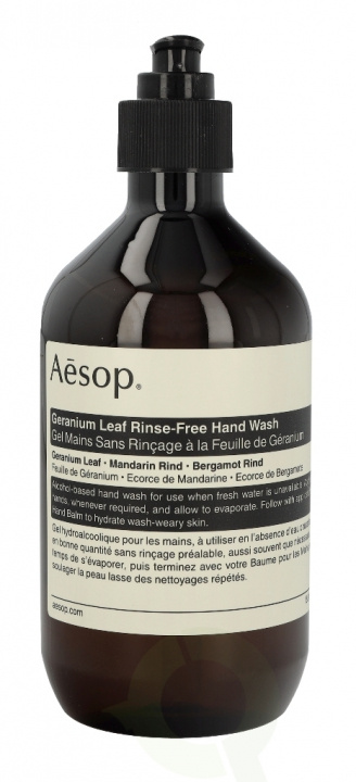 Aesop Geranium Leaf Rinse-Free Hand Wash carton @ 1 piece x 500 ml in the group BEAUTY & HEALTH / Skin care / Body health / Scented soaps at TP E-commerce Nordic AB (C33005)