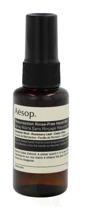 Aesop Resurrection Rinse-Free Hand Mist carton @ 1 piece x 50 ml in the group BEAUTY & HEALTH / Health care / hand disinfection at TP E-commerce Nordic AB (C33007)