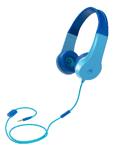 motorola Moto JR200 Headphone Kids wired, blue in the group HOME ELECTRONICS / Audio & Picture / Headphones & Accessories / Headphones at TP E-commerce Nordic AB (C33182)