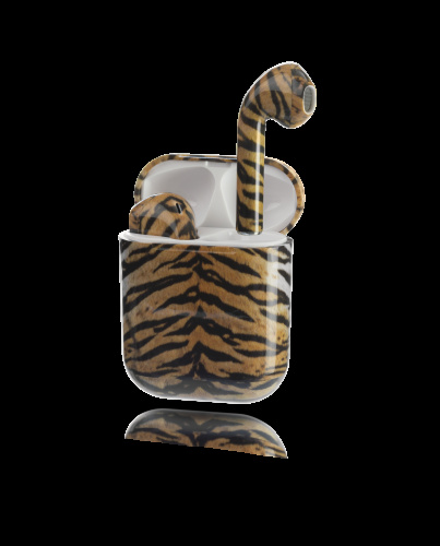 GADGETMONSTER True Wireless earbuds with tiger motif in the group HOME ELECTRONICS / Audio & Picture / Headphones & Accessories / Headphones at TP E-commerce Nordic AB (C33244)