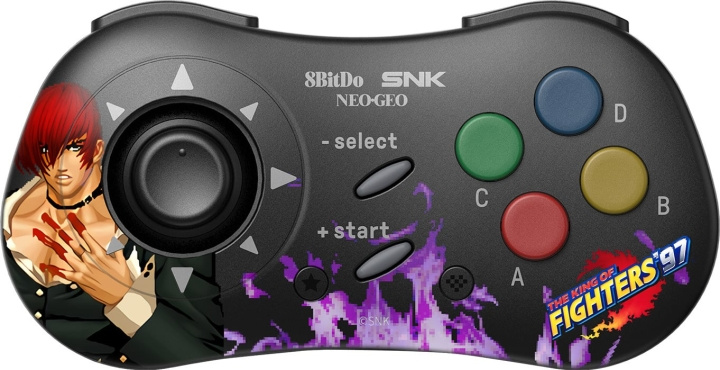 8BitDo NEOGEO Wireless Pad, Iori Yagami Edition, Windows / Android / NEOGEO mini in the group COMPUTERS & PERIPHERALS / GAMING / Gamepad at TP E-commerce Nordic AB (C33520)