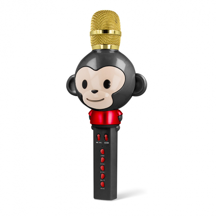 Maxlife Animal MX-100 - Bluetooth Karaoke Microphone with built-in speaker, Black in the group HOME ELECTRONICS / Audio & Picture / Handheld Microphones at TP E-commerce Nordic AB (C33684)