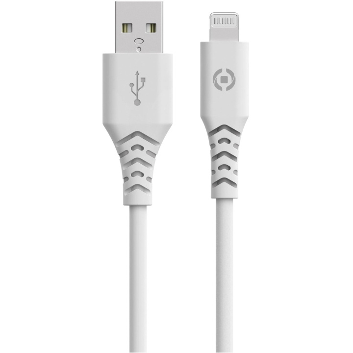 Celly Planet USB-A - Lightning-kabel 1,5m av 100% återvunnen plast Vit in the group SMARTPHONE & TABLETS / Chargers & Cables / Cables / Cables Lightning at TP E-commerce Nordic AB (C33794)