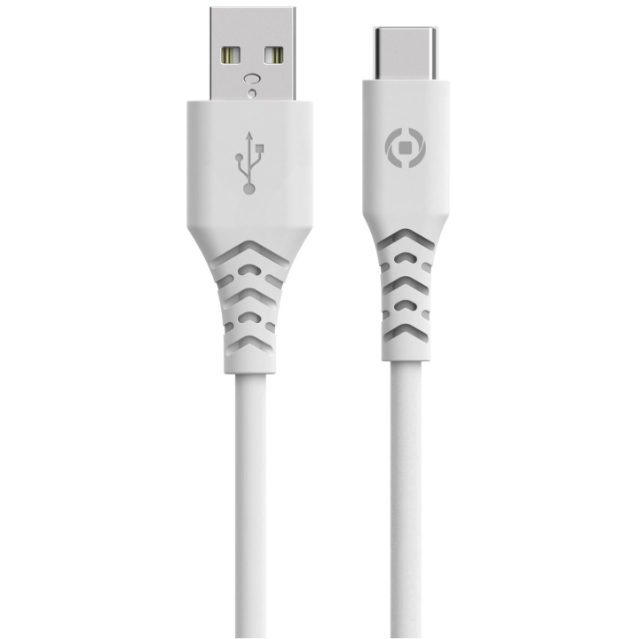 Celly Planet USB-A - USB-C-kabel 1,5m av 100% återvunnen plast Vit in the group SMARTPHONE & TABLETS / Chargers & Cables / Cables / Cables Type C at TP E-commerce Nordic AB (C33795)
