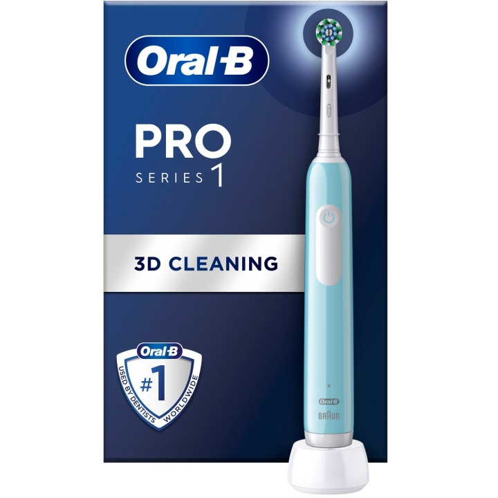 Oral B Eltandborste Pro1 Turquoise + Extra Refill in the group BEAUTY & HEALTH / Oral care / Electric toothbrushes at TP E-commerce Nordic AB (C33846)