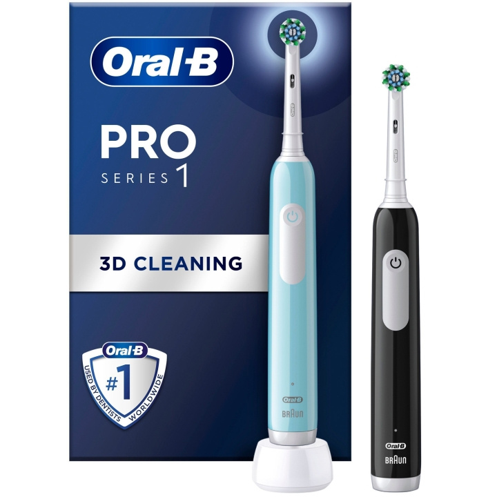 Oral B Eltandborste Pro1 Duo Black / Turquoise in the group BEAUTY & HEALTH / Oral care / Electric toothbrushes at TP E-commerce Nordic AB (C33857)