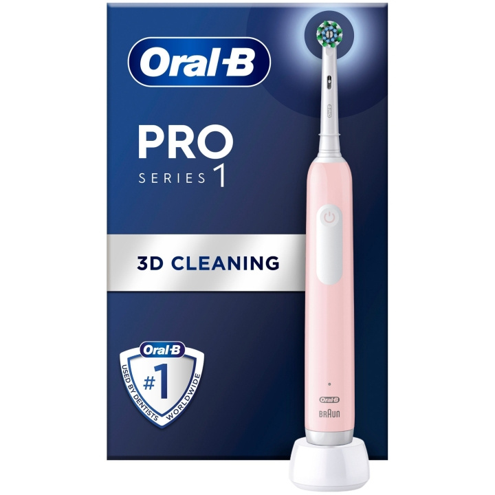 Oral B Eltandborste Pro1 Pink + Extra Refill in the group BEAUTY & HEALTH / Oral care / Electric toothbrushes at TP E-commerce Nordic AB (C33858)