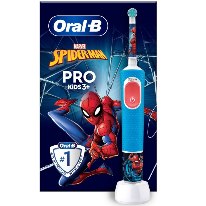 Oral B Eltandborste Vitality Pro Kids Spiderman HBOX in the group BEAUTY & HEALTH / Oral care / Electric toothbrushes at TP E-commerce Nordic AB (C33861)