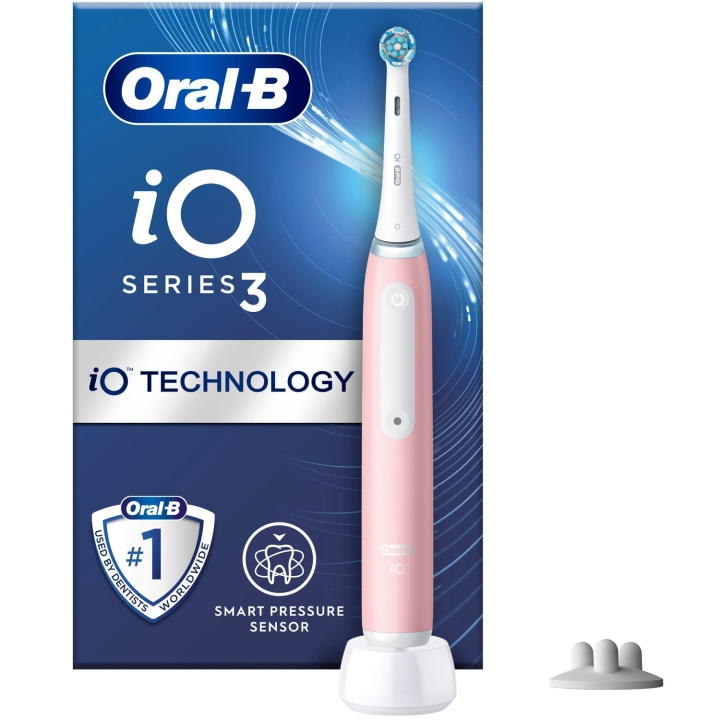 Oral B Eltandborste iO3S Blush Pink in the group BEAUTY & HEALTH / Oral care / Electric toothbrushes at TP E-commerce Nordic AB (C33864)