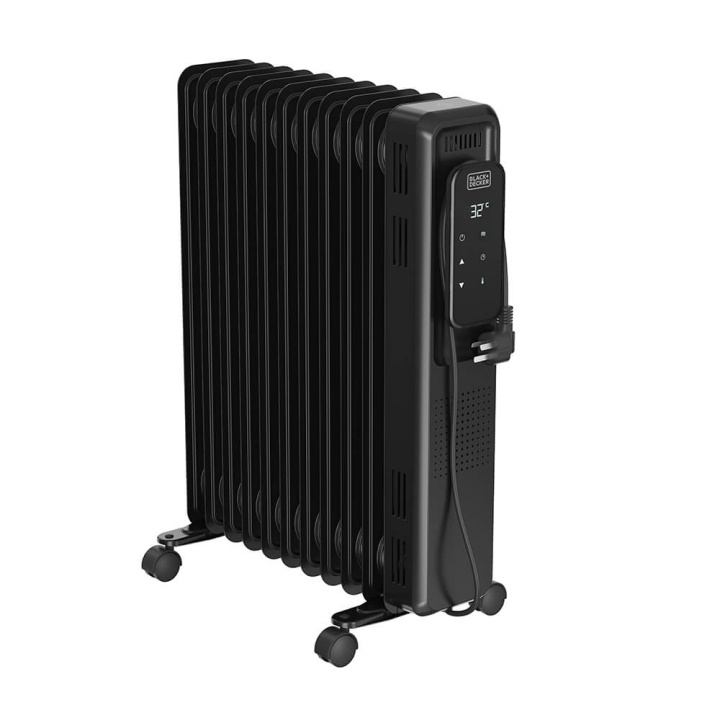 BLACK+DECKER Oil Heater Digital 2500W Black in the group HOME, HOUSEHOLD & GARDEN / Fans & Climate products / Radiators at TP E-commerce Nordic AB (C34651)