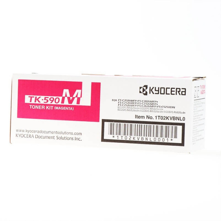 Kyocera Toner 1T02KVBNL0 TK-590 Magenta in the group COMPUTERS & PERIPHERALS / Printers & Accessories / Ink & Toner / Toner / Kyocera at TP E-commerce Nordic AB (C34841)