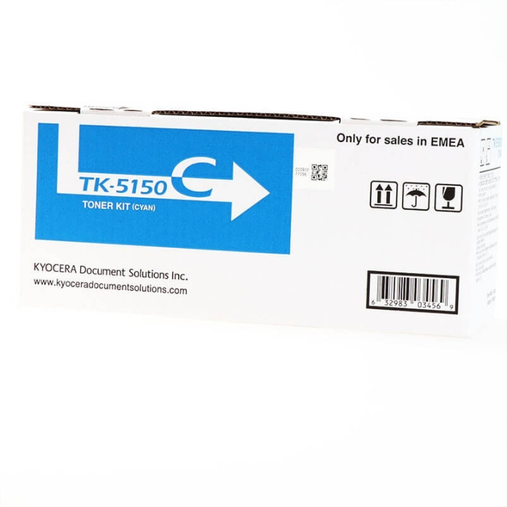 Kyocera Toner 1T02NSCNL0 TK-5150 Cyan in the group COMPUTERS & PERIPHERALS / Printers & Accessories / Ink & Toner / Toner / Kyocera at TP E-commerce Nordic AB (C34866)