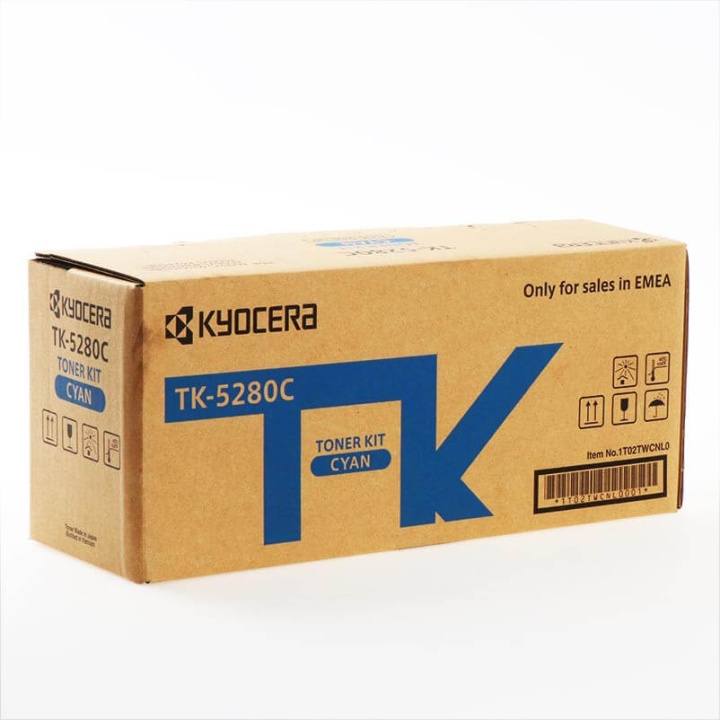 Kyocera Toner 1T02TWCNL0 TK-5280 Cyan in the group COMPUTERS & PERIPHERALS / Printers & Accessories / Ink & Toner / Toner / Kyocera at TP E-commerce Nordic AB (C34902)