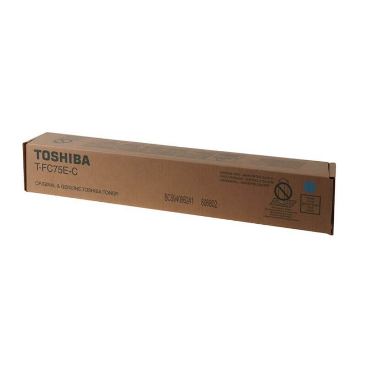 Toshiba Toner 6AK00000251 T-FC75E Cyan in the group COMPUTERS & PERIPHERALS / Printers & Accessories / Ink & Toner / Toner / Toshiba at TP E-commerce Nordic AB (C35038)