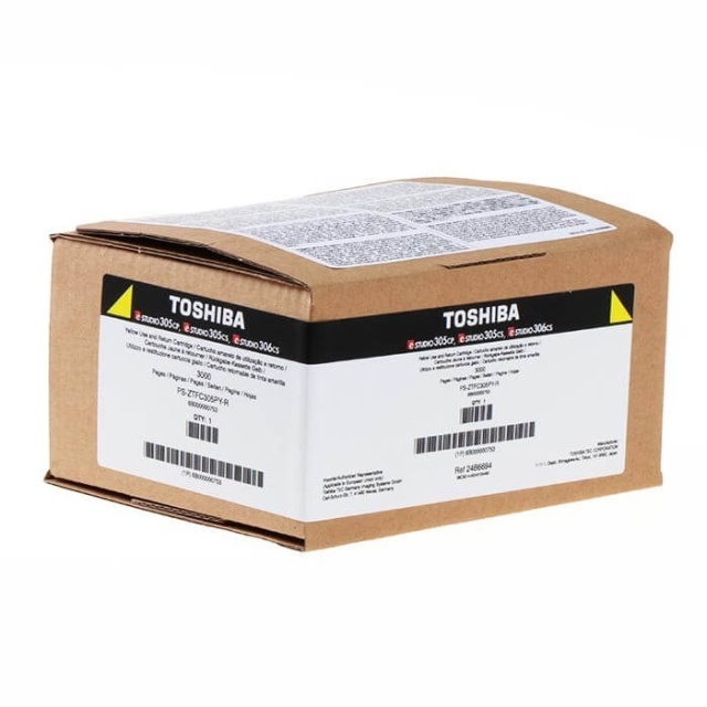 Toshiba Toner 6B000000752 T-305P-R Gul in the group COMPUTERS & PERIPHERALS / Printers & Accessories / Ink & Toner / Toner / Toshiba at TP E-commerce Nordic AB (C35058)