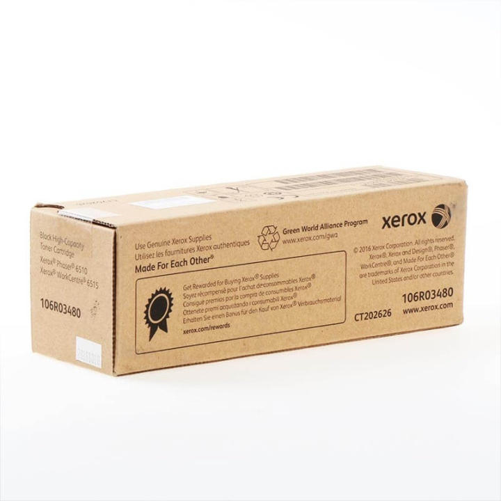 Xerox Toner 106R03480 Black High Capacity in the group COMPUTERS & PERIPHERALS / Printers & Accessories / Ink & Toner / Toner / Xerox at TP E-commerce Nordic AB (C35128)