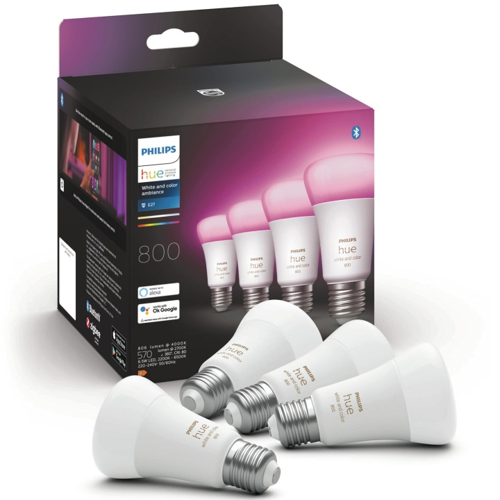 Philips Hue White Color Ambiance E27 4-pack in the group HOME, HOUSEHOLD & GARDEN / Smart home / Smart Lights at TP E-commerce Nordic AB (C35377)