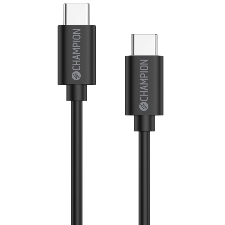 Champion USB-C Kabel 60W 3m Svart in the group SMARTPHONE & TABLETS / Chargers & Cables / Cables / Cables Type C at TP E-commerce Nordic AB (C35388)