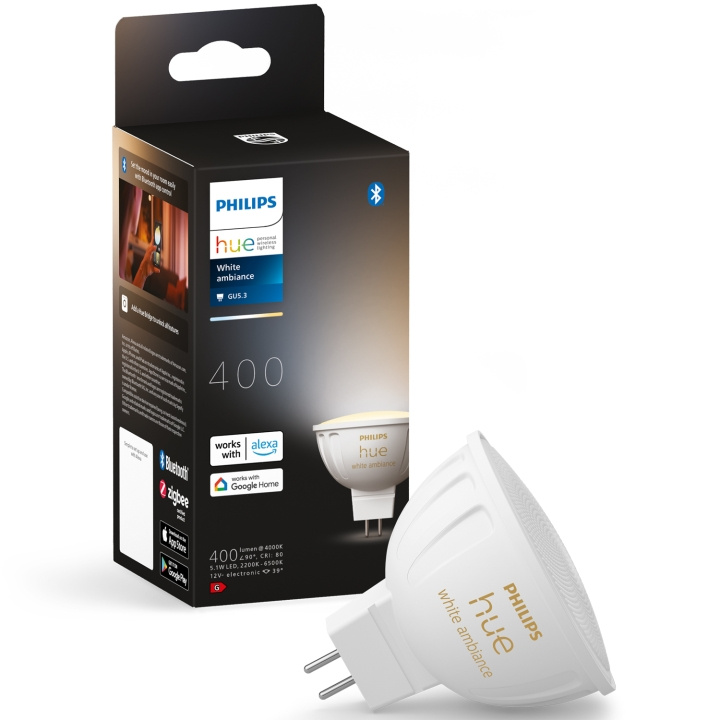 Philips Hue White Ambiance GU5.3 MR16 12V 400lm 1-pack in the group HOME, HOUSEHOLD & GARDEN / Smart home / Smart Lights at TP E-commerce Nordic AB (C35390)