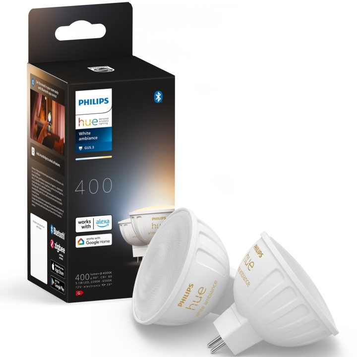 Philips Hue White Ambiance GU5.3 MR16 12V 400lm 2-pack in the group HOME, HOUSEHOLD & GARDEN / Smart home / Smart Lights at TP E-commerce Nordic AB (C35391)