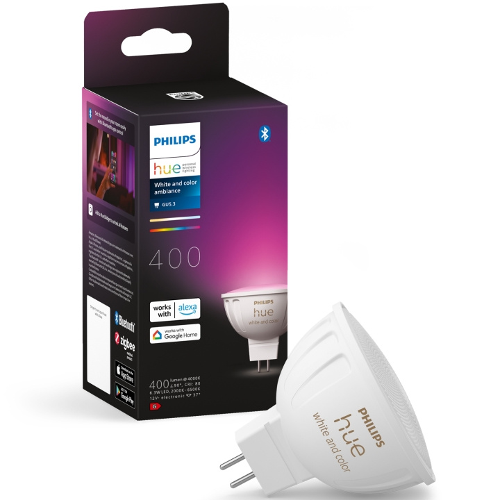 Philips Hue White Color Ambiance GU5.3 MR16 12V 400lm 1-pack in the group HOME, HOUSEHOLD & GARDEN / Smart home / Smart Lights at TP E-commerce Nordic AB (C35392)