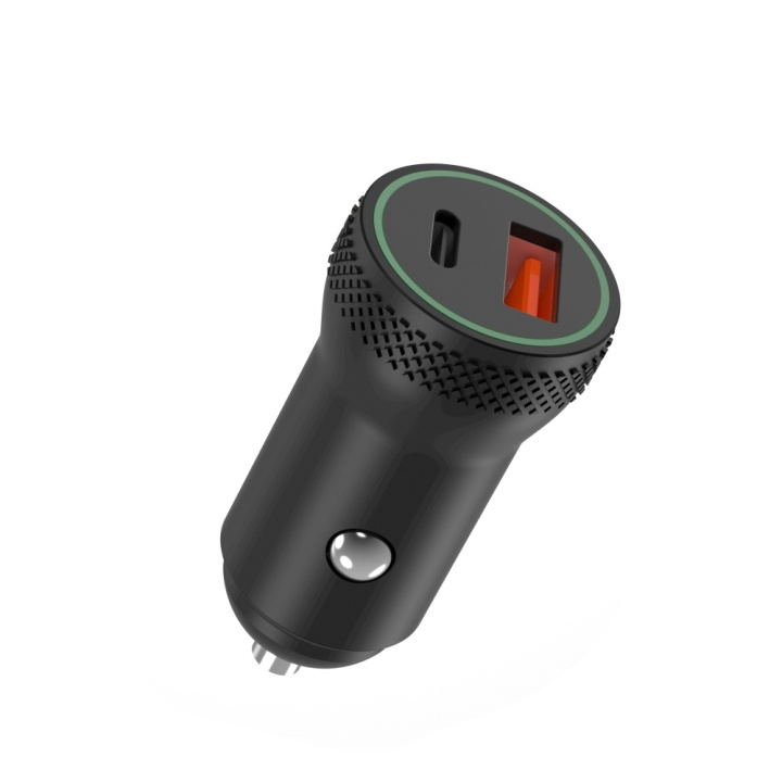Xo CC33 - Car Charger PD QC 3.0, 18W, 1x USB, 1x USB-C, Black in the group SMARTPHONE & TABLETS / Chargers & Cables / Car chargers / Car chargers USB at TP E-commerce Nordic AB (C35443)