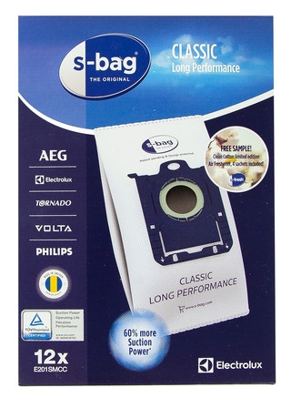 Electrolux Classic Long Performance E201SMCC S-Bag - 12-pack in the group HOME, HOUSEHOLD & GARDEN / Cleaning products / Vacuum cleaners & Accessories / Accessories / Vacuum bags at TP E-commerce Nordic AB (C36481)
