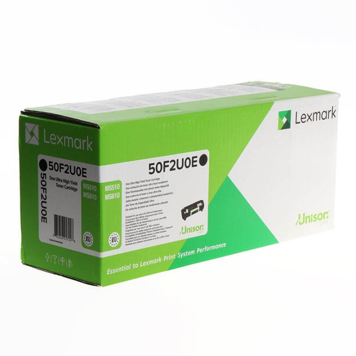 Lexmark Toner 50F2U0E Black Ultra High Yield, Corporate Return in the group COMPUTERS & PERIPHERALS / Printers & Accessories / Ink & Toner / Toner / Lexmark at TP E-commerce Nordic AB (C36661)