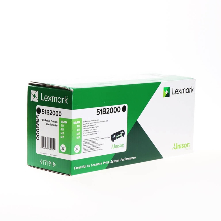 Lexmark Toner 51B2000 Black, Return in the group COMPUTERS & PERIPHERALS / Printers & Accessories / Ink & Toner / Toner / Lexmark at TP E-commerce Nordic AB (C36664)