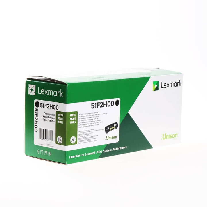 Lexmark Toner 51F2H00 Black High Yield, Return in the group COMPUTERS & PERIPHERALS / Printers & Accessories / Ink & Toner / Toner / Lexmark at TP E-commerce Nordic AB (C36667)