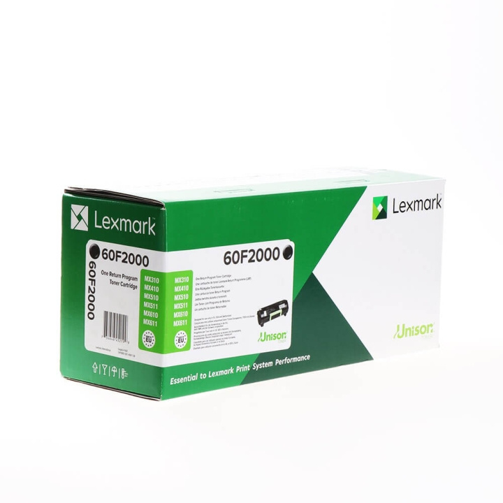 Lexmark Toner 60F2000 Black, Return in the group COMPUTERS & PERIPHERALS / Printers & Accessories / Ink & Toner / Drums / Lexmark at TP E-commerce Nordic AB (C36683)