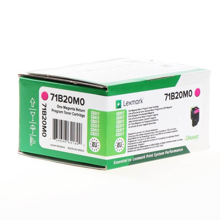 Lexmark Toner 71B20M0 Magenta, Return in the group COMPUTERS & PERIPHERALS / Printers & Accessories / Ink & Toner / Toner / Lexmark at TP E-commerce Nordic AB (C36699)