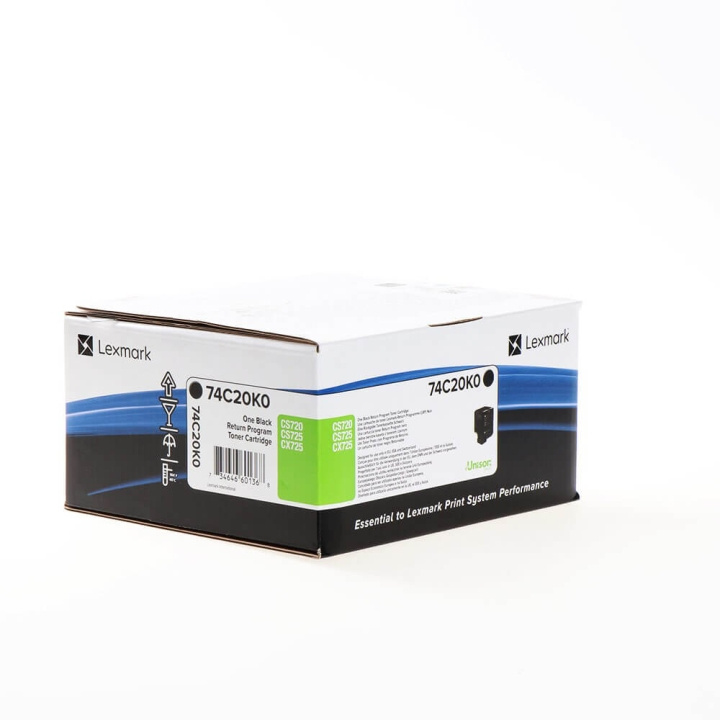 Lexmark Toner 74C20K0 Black, Return in the group COMPUTERS & PERIPHERALS / Printers & Accessories / Ink & Toner / Toner / Lexmark at TP E-commerce Nordic AB (C36706)