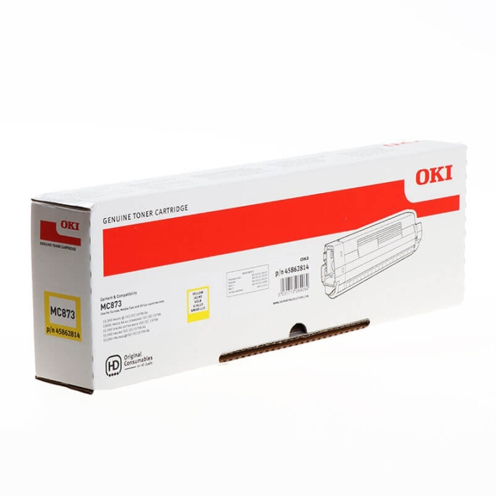 OKI Toner 45862814 Yellow High Capacity in the group COMPUTERS & PERIPHERALS / Printers & Accessories / Ink & Toner / Toner / OKI at TP E-commerce Nordic AB (C36866)
