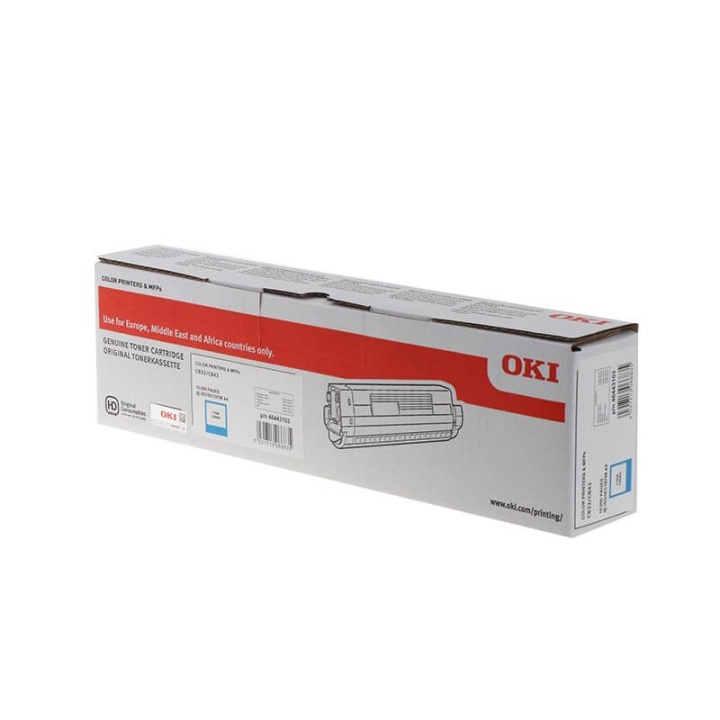 OKI Toner 46443103 Cyan High Capacity in the group COMPUTERS & PERIPHERALS / Printers & Accessories / Ink & Toner / Toner / OKI at TP E-commerce Nordic AB (C36874)