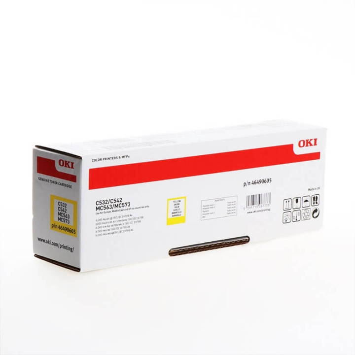 OKI Toner 46490605 Yellow High Capacity in the group COMPUTERS & PERIPHERALS / Printers & Accessories / Ink & Toner / Toner / OKI at TP E-commerce Nordic AB (C36880)