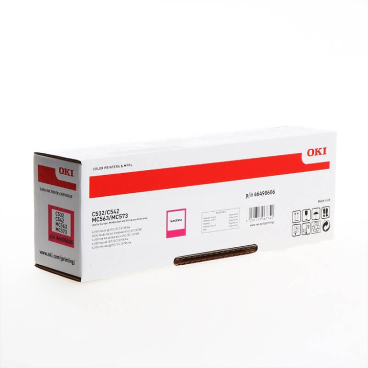 OKI Toner 46490606 Magenta High Capacity in the group COMPUTERS & PERIPHERALS / Printers & Accessories / Ink & Toner / Toner / OKI at TP E-commerce Nordic AB (C36881)