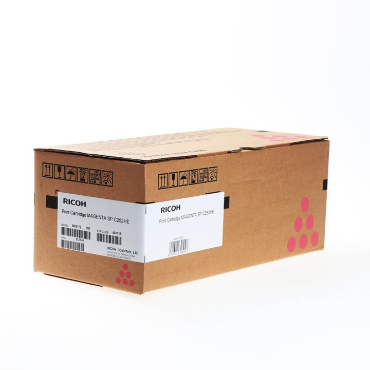 Ricoh Toner 407718 SP C252HE Magenta in the group COMPUTERS & PERIPHERALS / Printers & Accessories / Ink & Toner / Toner / Ricoh at TP E-commerce Nordic AB (C37092)