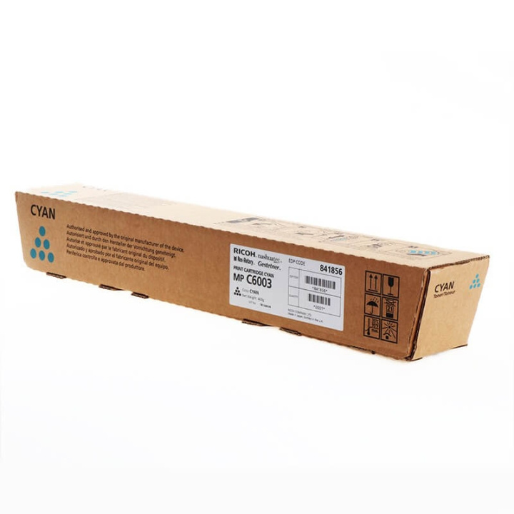 Ricoh Toner 841856 MP C6003 Cyan in the group COMPUTERS & PERIPHERALS / Printers & Accessories / Ink & Toner / Toner / Ricoh at TP E-commerce Nordic AB (C37120)