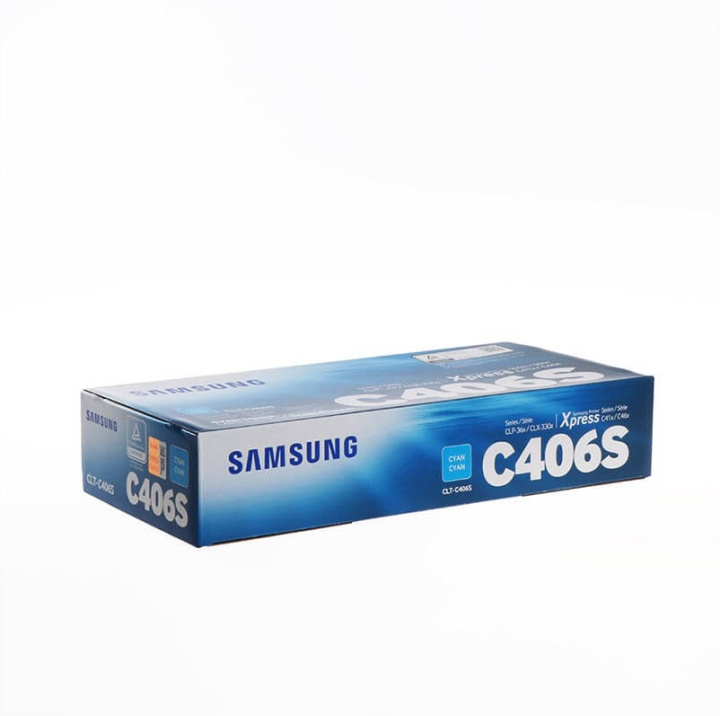 Samsung Toner ST984A CLT-C406S Cyan in the group COMPUTERS & PERIPHERALS / Printers & Accessories / Ink & Toner / Toner / Samsung at TP E-commerce Nordic AB (C37195)