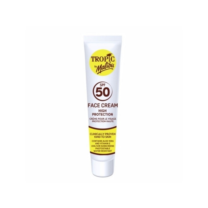 Malibu Tropic Face Cream SPF50 40ml in the group BEAUTY & HEALTH / Skin care / Tanning / Sunscreen at TP E-commerce Nordic AB (C37745)
